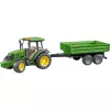 Modelo de tractor BRUDER John Deere 5115 M con remolque basculante