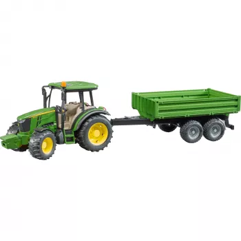Modelo de tractor BRUDER John Deere 5115 M con remolque basculante