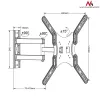 Soporte de pared para TV Maclean MC-759 para pantallas de 13–55 pulgadas, capacidad de carga 30 kg, VESA 75x75–400x400, inclinable y profundidad ajustable