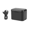 Estuche de carga Puluz PU999B para Insta360 X4 — negro, para baterías de cámara y tarjetas de memoria