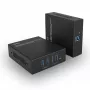Extensor Lindy 100m USB 3.2 Gen 1 Cat.6A HDBaseT, emisor y receptor, cableado, 100 m, Cat6a, Negro, Metal