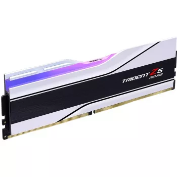 DIMM 32 GB DDR5-6400 (2x 16 GB) kit dual, memoria RAM blanca, F5-6400J3239G16GX2-TZ5NRW, Trident Z5 NEO RGB, AMD EXPO