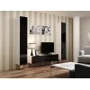 Armario cerrado Cama VIGO '180' 180/40/30 blanco/negro brillo