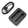 Cargador USB doble Puluz PU818 para Insta360 X3 — carga USB de doble ranura