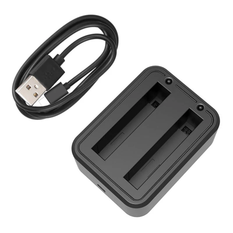 Cargador USB doble Puluz PU818 para Insta360 X3 — carga USB de doble ranura
