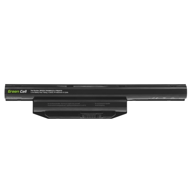 Batería Green Cell FS31 para Fujitsu LifeBook — LiPo 4400 mAh, 11,1 V, negra, 1 unidad