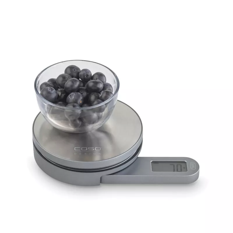 Caso | Básculas | Kitchen EcoMate | Peso máximo (capacidad) 5 kg | División 1 g | Tipo de pantalla LCD | Acero inoxidable