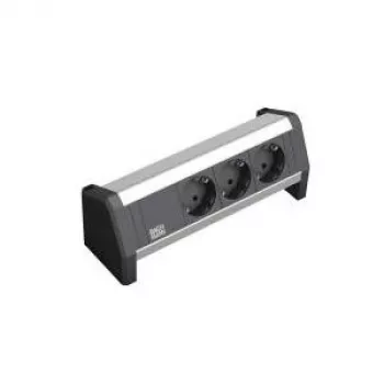 Regleta de alimentación Bachmann DESK 1 3 tomas AC Negro Gris