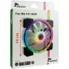 Inter-Tech 88885539 Argus RS-141 RGB ventilador de caja, 140x140x25 mm, 1200 rpm, negro