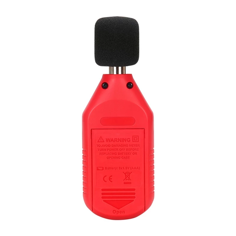 Medidor de nivel sonoro UT353, rango 30–130 dB, frecuencia 31,5 Hz–8 kHz