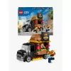 LEGO City Furgoneta de hamburguesas, camión de comida, juguete para niños y niñas a partir de 5 años, vehículo de construcción, set de cocina con minifigura de vendedor y accesorios