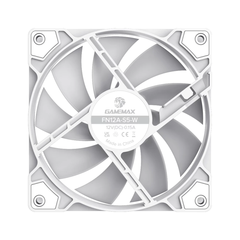 Gamemax | Ventilador de caja | FN12A-S5 | Blanco