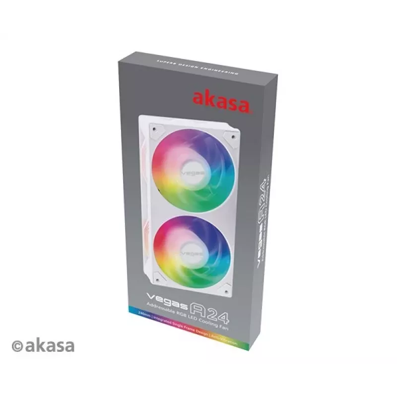 Ventilador Akasa VEGAS A24 12 cm blanco rodamiento de bolas