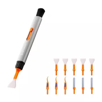 Set de limpieza de sensor y objetivo K&F 14 en 1 para cámaras APS-C — cepillo, swabs, solución