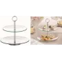 Soporte para tarta de cristal Esmeyer diseño de 2 niveles, modelo 199-618, cristal transparente