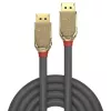 Lindy 36298 cable DisplayPort 1.2 de 20 m, Gold Line, DisplayPort macho – DisplayPort macho, 4K30Hz, gris