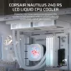 Refrigeración líquida todo en uno Corsair Nautilus 240 RS LCD 12 cm blanco