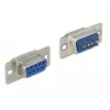 Conector de cable DeLOCK 65882 Sub-D 9 pines azul plateado
