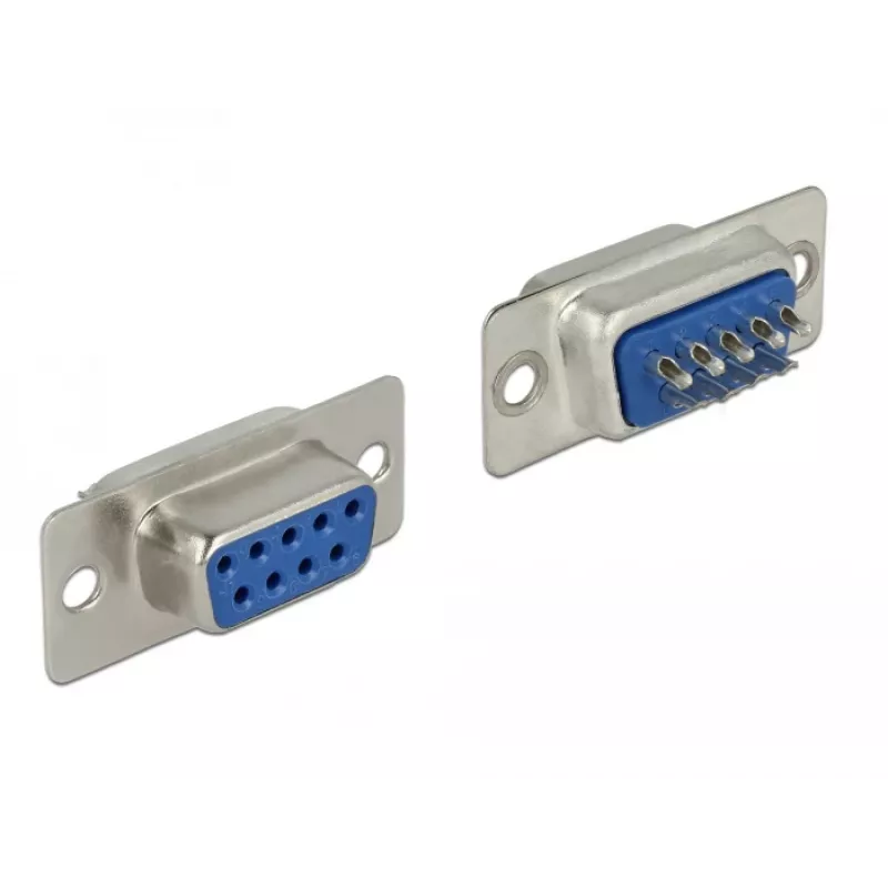 Conector de cable DeLOCK 65882 Sub-D 9 pines azul plateado