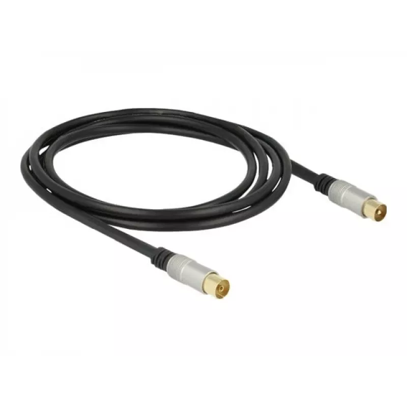 Cable coaxial RG-6/U DeLOCK 88946 2 m IEC Negro