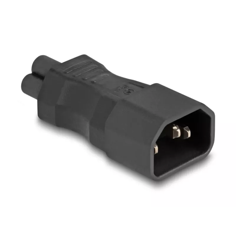 Adaptador de red DeLOCK IEC 60320 C14 a conector macho C5 2,5 A recto negro