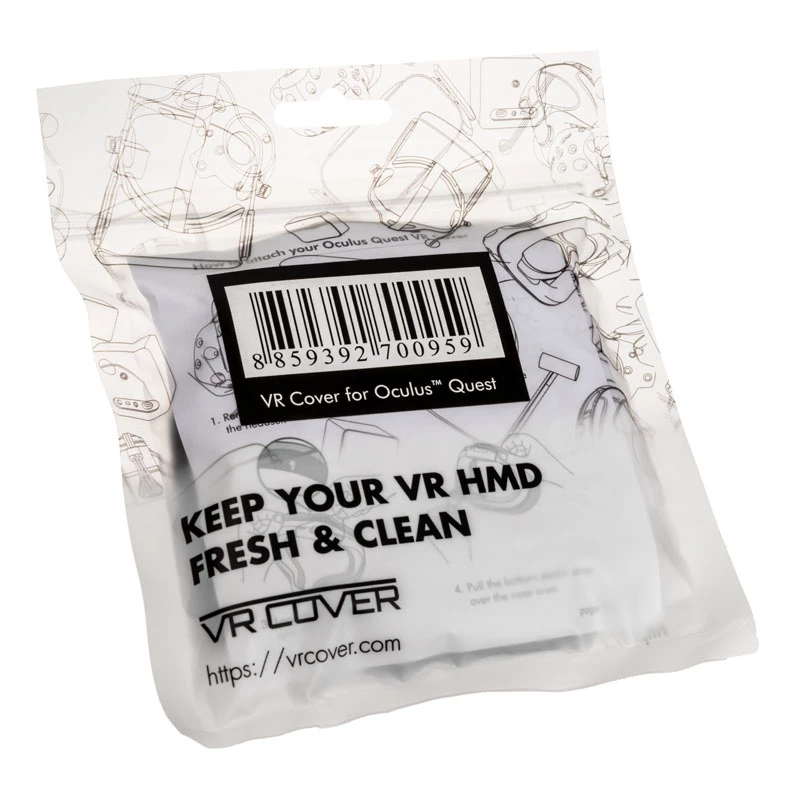 VR Cover Funda facial de repuesto para Oculus Quest de vr cover — Negro, 1 unidad