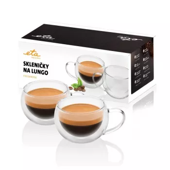 ETA | Tazas de lungo | ETA518091010 | Para café | 2 uds. | Apta para lavavajillas | Vidrio