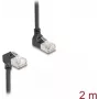 Cable de red DeLOCK RJ45 Cat.6A S/FTP fino 90° 2 m negro
