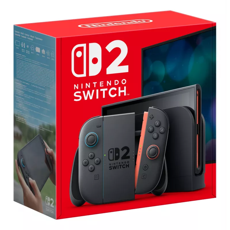 Nintendo Switch 2, Nintendo Switch 2, Negro, Analógico / Digital, D-Pad, botón Home, tecla Menu, tecla de encendido, botones, LCD