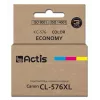 Cartucho compatible ACTIS KC-576 para impresora Canon — azul, rojo, amarillo, 15 ml, rendimiento estándar