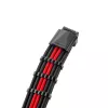 CableMod C-Series PRO RM kit de cables de fuente de alimentación Black Label CM‑PCSR‑16P3KIT‑NKKR‑R — cables modulares de PSU con funda negro-rojo