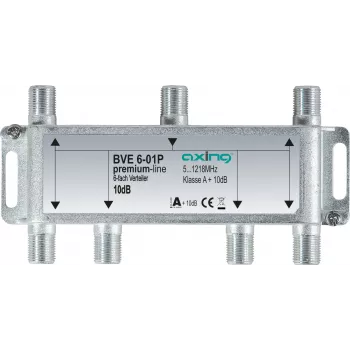 Axing BVE00601P1. Color del producto: acero inoxidable. Conector: F. Ancho: 142 mm, profundidad: 32 mm, altura: 64 mm (BVE00601P)
