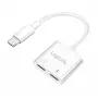 Adaptador de audio USB-C LogiLink USB-C/M a 2x USB-C/H 60W PD blanco