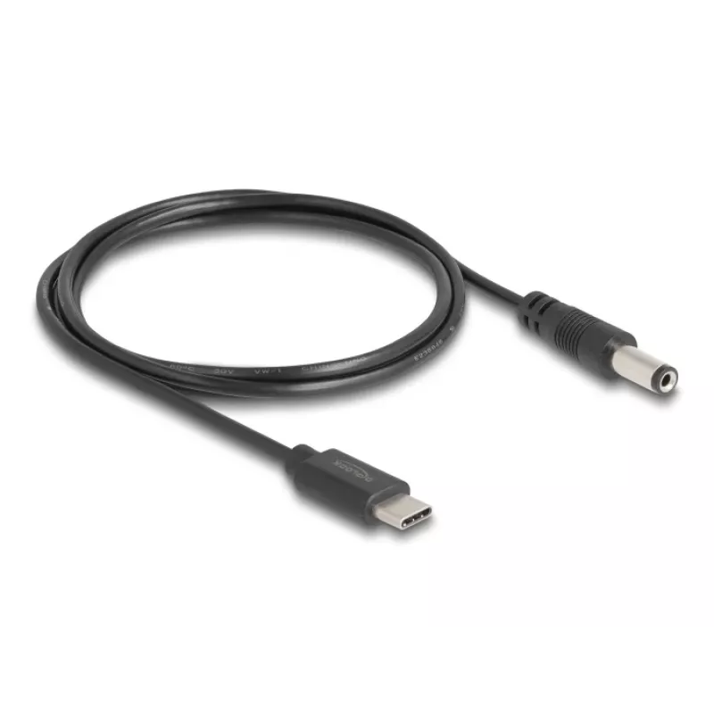 Cable de alimentación USB Type-C DeLOCK 1 m 5,5 x 2,1 mm conector macho 5 V 1,5 A