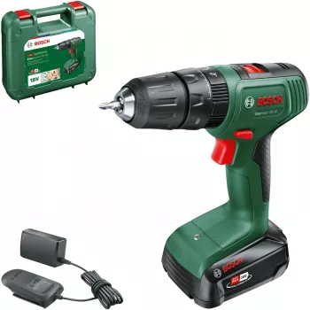 Atornillador percutor a batería EasyImpact 18V-38 (verde/negro, batería de litio 2,0Ah, maletín de transporte, POWER FOR ALL ALLIANCE)