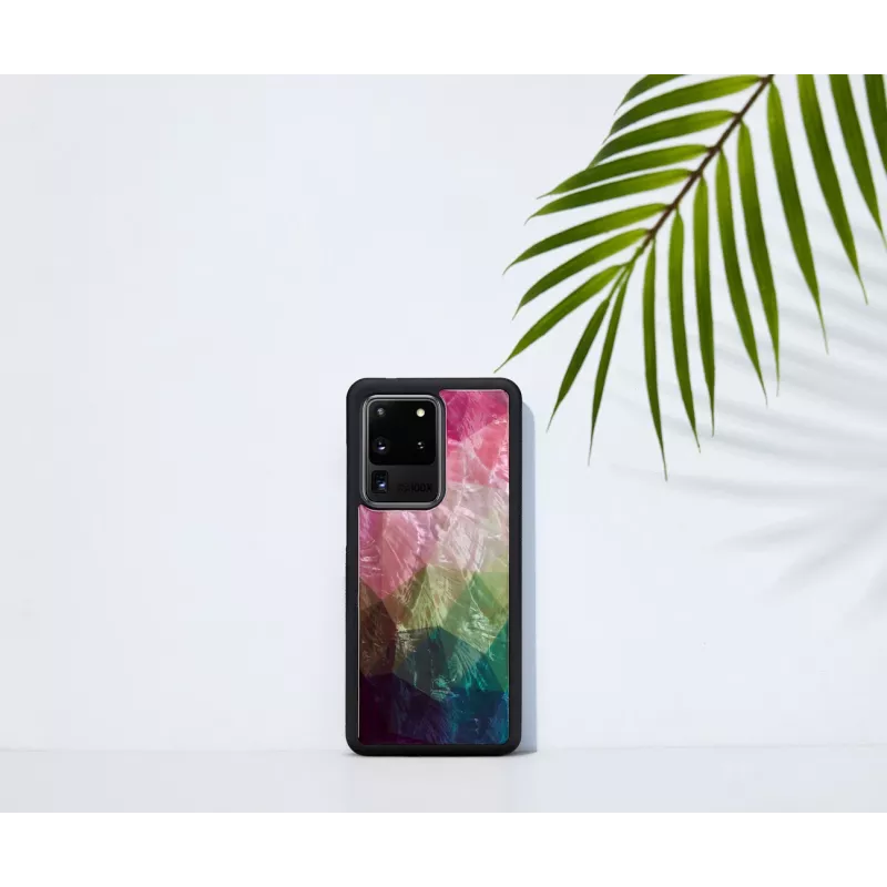 Funda protectora para móvil iKins para Samsung Galaxy S20 Ultra — flor acuática negro
