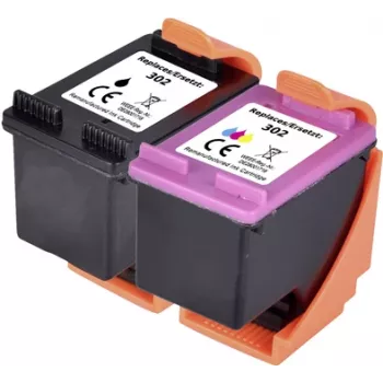 Renkforce Pack combinado de tinta compatible que reemplaza a HP 302 (X4D37AE) Negro, Cian, Magenta, Amarillo RF-I-HP302BCMY2PK RF-5628788 (RF-5628788)