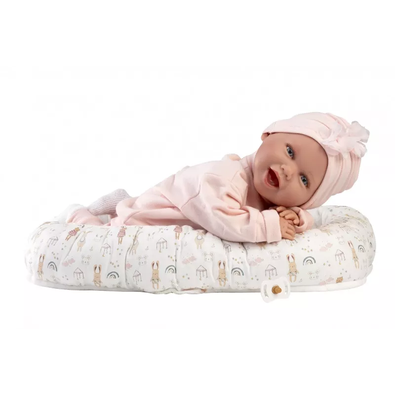 Muñeca bebé Llorens Mimi Baby 42 cm — cara realista, ríe, cuerpo blando
