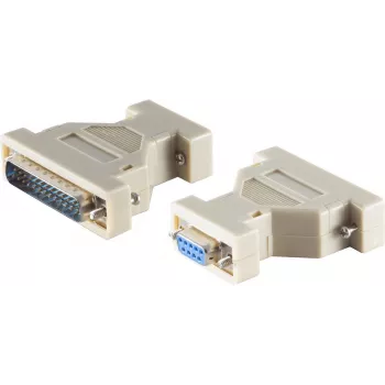 Adaptador Sub-D ShiverPeaks 78420, 9 polos (DE-9) a 25 polos (D-Sub 25)