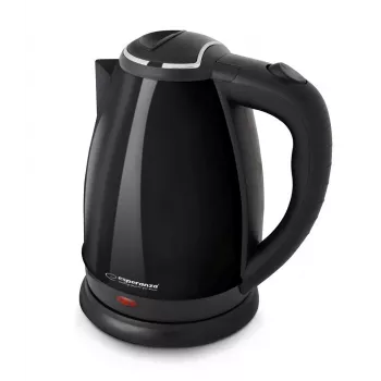 Hervidor eléctrico ESPERANZA EKK113K 1,8 L 1800 W, acero inoxidable, negro, inalámbrico