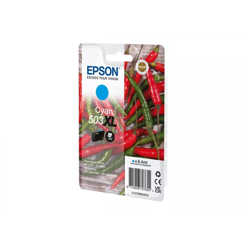 Epson 503XL cartucho de tinta 1 ud. original alto rendimiento (XL) cian