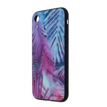 Protector de pantalla Tellur Cover Glass Print para iPhone XR con diseño de palmera impreso