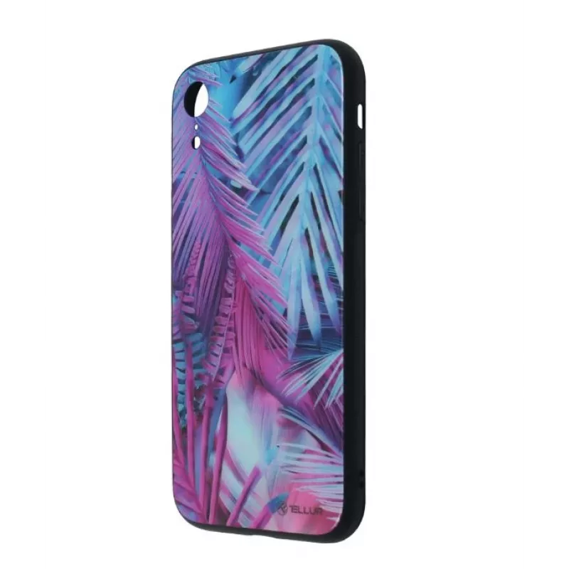 Protector de pantalla Tellur Cover Glass Print para iPhone XR con diseño de palmera impreso