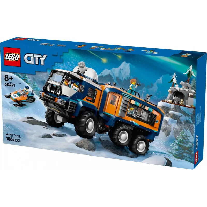 LEGO City Camión de expedición al Ártico 60471 – set de juego de 1064 piezas con 4 minifiguras, laboratorio móvil, para niños a partir de 8 años