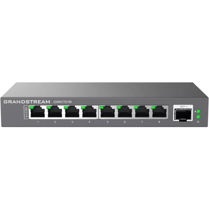 Grandstream Networks GWN7701M switch de red no gestionado 2.5G Ethernet (100/1000/2500) negro