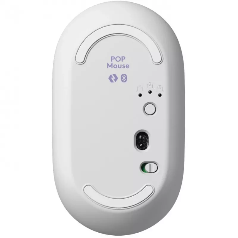 Logitech POP Icon Combo - Conjunto teclado y ratón - inalámbrico - Bluetooth LE - QWERTY - US International - lila, Off-White (920-013078)