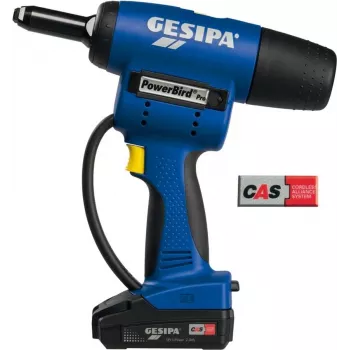 Remachadora GESIPA PowerBird Pro GOLD CAS 20000N a batería 18V 2,0Ah