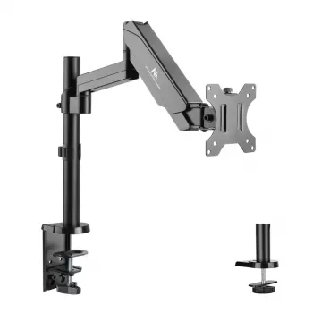 Soporte de monitor de escritorio MACLEAN MC-775 para pantallas de 32 pulgadas (81,3 cm), VESA 75x75–100x100, hasta 8 kg, gris