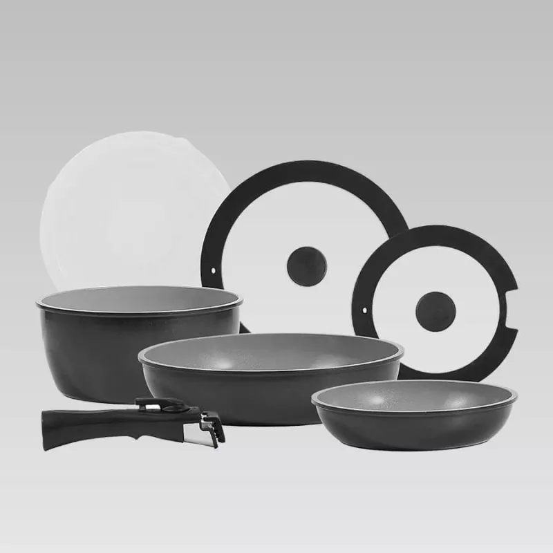 Set de menaje Maestro MR-4800-7, set de 7 piezas de ollas y sartenes
