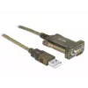Cable serie DeLOCK 64073 USB Type-A DB-9 transparente 2 m